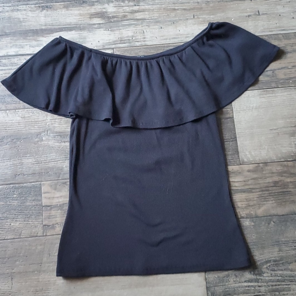 Cotton On Ruffle Off the Shoulder Ribbed Top - Picture 4 of 7